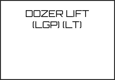 Picture for category DOZER LIFT (LGP) (LT)