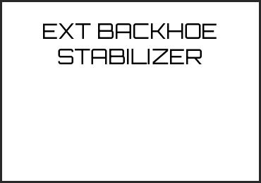 Picture for category EXT BACKHOE STABILIZER