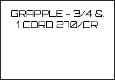 Picture for category GRAPPLE - 3/4 & 1 CORD 270/CR
