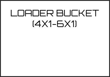 Picture for category LOADER BUCKET (4X1-6X1)