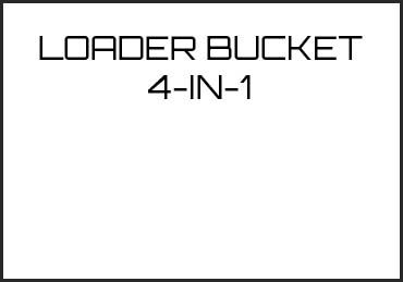 Picture for category LOADER BUCKET 4-IN-1
