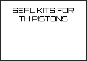 Picture for category SEAL KITS FOR TH PISTONS