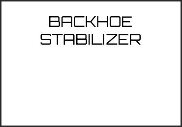 Picture for category BACKHOE  STABILIZER
