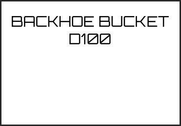 Picture for category BACKHOE BUCKET D100