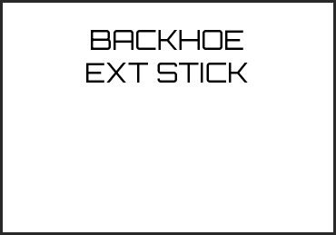 Picture for category BACKHOE EXT STICK