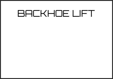 Picture for category BACKHOE LIFT