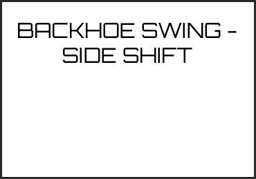 Picture for category BACKHOE SWING - SIDE SHIFT