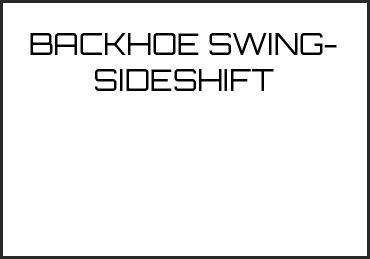 Picture for category BACKHOE SWING- SIDESHIFT